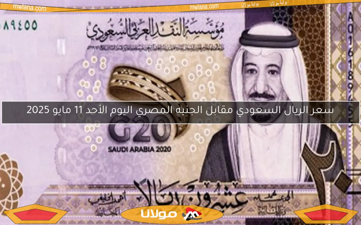 سعر الريال السعودي مقابل الجنيه المصري اليوم الأحد 11 مايو 2025