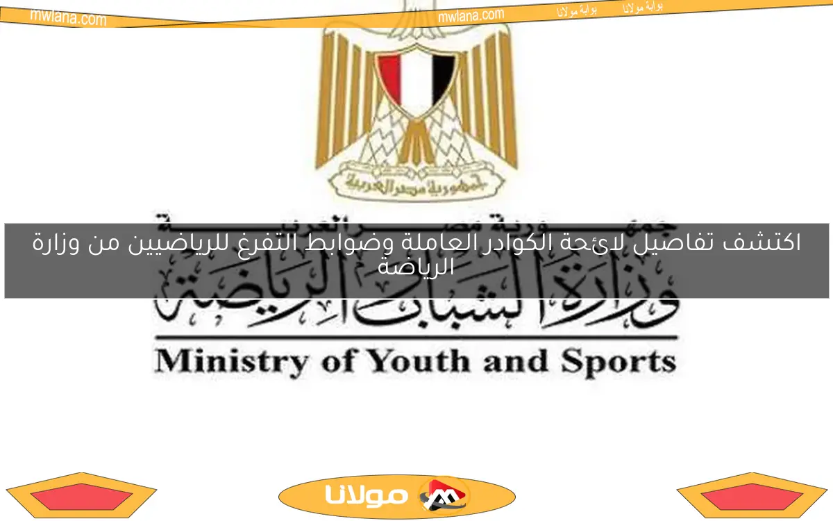 اكتشف تفاصيل لائحة الكوادر العاملة وضوابط التفرغ للرياضيين من وزارة الرياضة