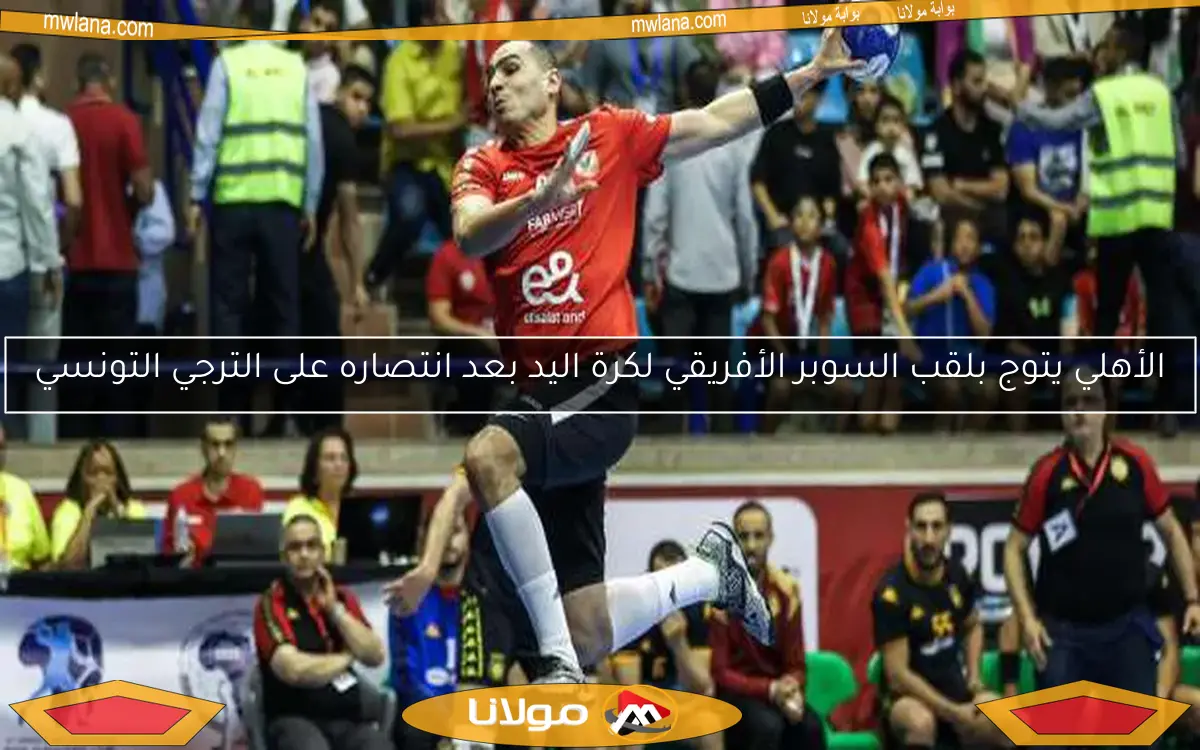 الأهلي يتوج بلقب السوبر الأفريقي لكرة اليد بعد انتصاره على الترجي التونسي