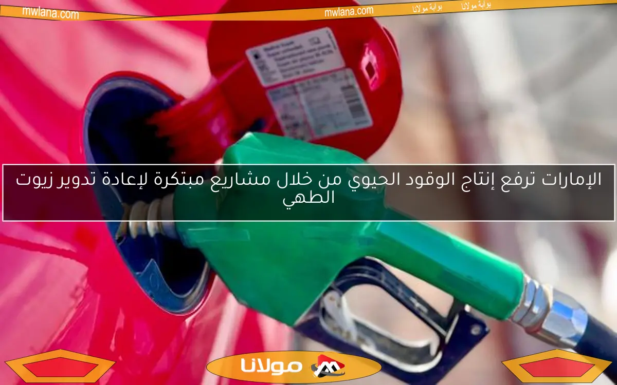 الإمارات ترفع إنتاج الوقود الحيوي من خلال مشاريع مبتكرة لإعادة تدوير زيوت الطهي