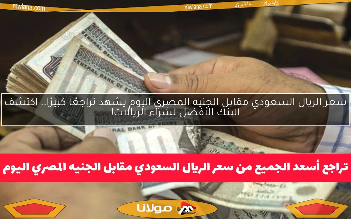 سعر الريال السعودي مقابل الجنيه المصري اليوم يشهد تراجعًا كبيرًا.. اكتشف البنك الأفضل لشراء الريالات!