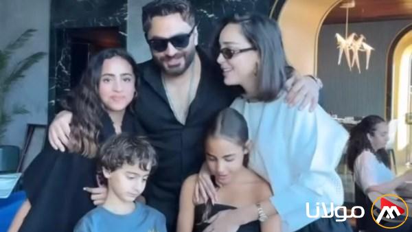 عيد ميلاد أمايا يجمع تامر حسني وبسمة بوسيل وسط تصريحات مثيرة وجذابة