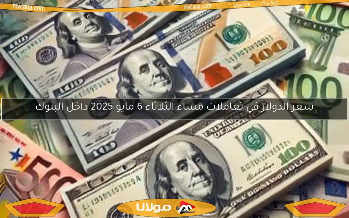 سعر الدولار في تعاملات مساء الثلاثاء 6 مايو 2025 داخل البنوك