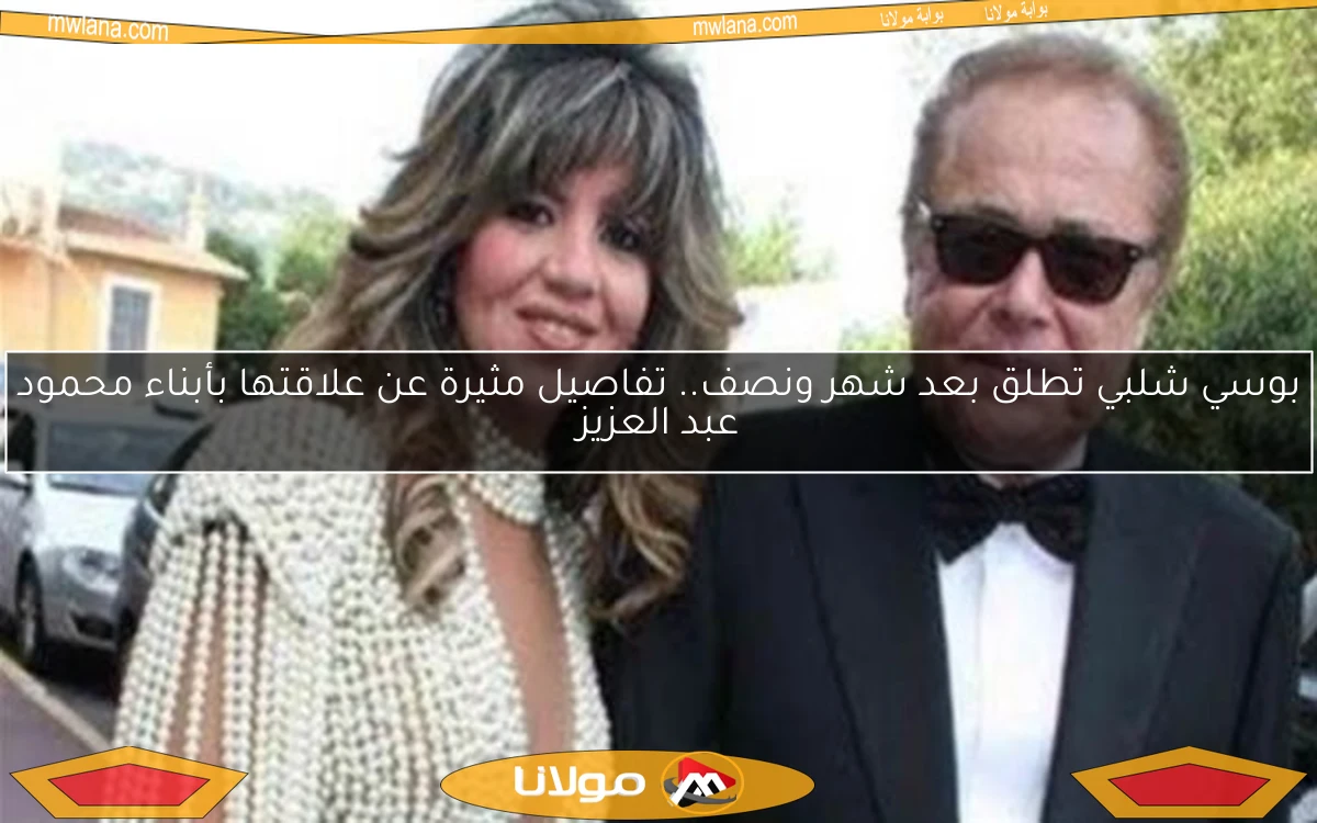 بوسي شلبي تطلق بعد شهر ونصف.. تفاصيل مثيرة عن علاقتها بأبناء محمود عبد العزيز