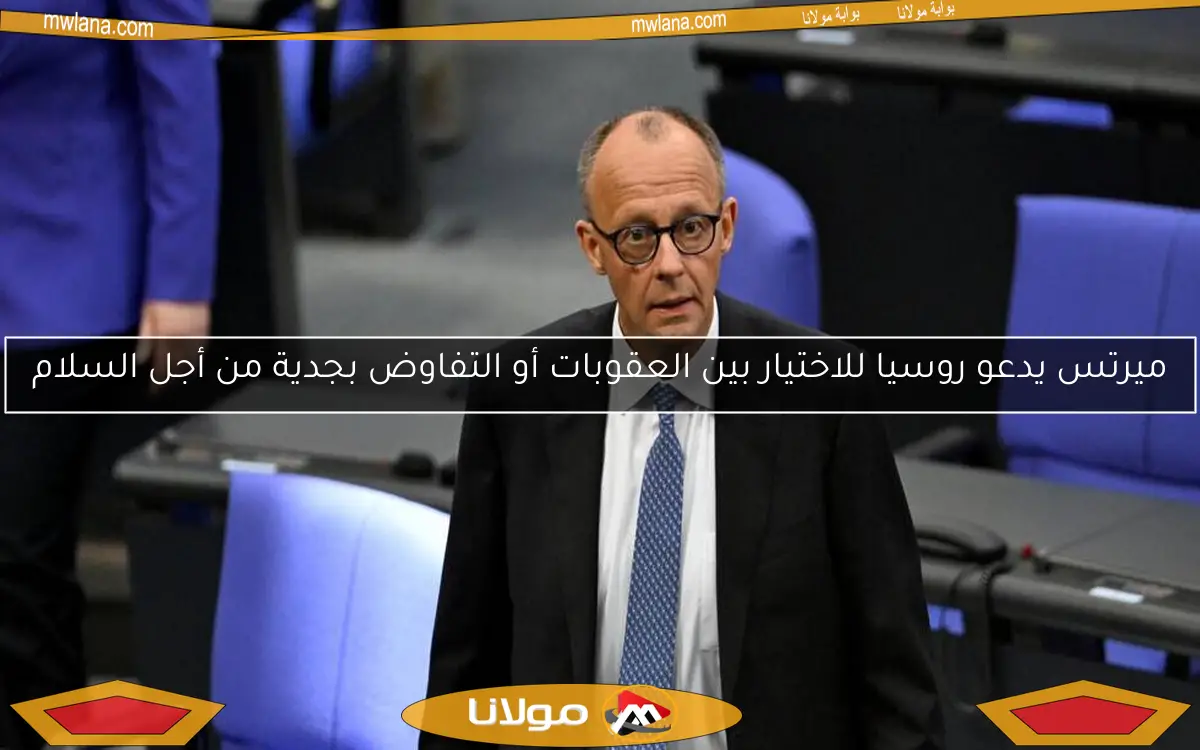 ميرتس يدعو روسيا للاختيار بين العقوبات أو التفاوض بجدية من أجل السلام