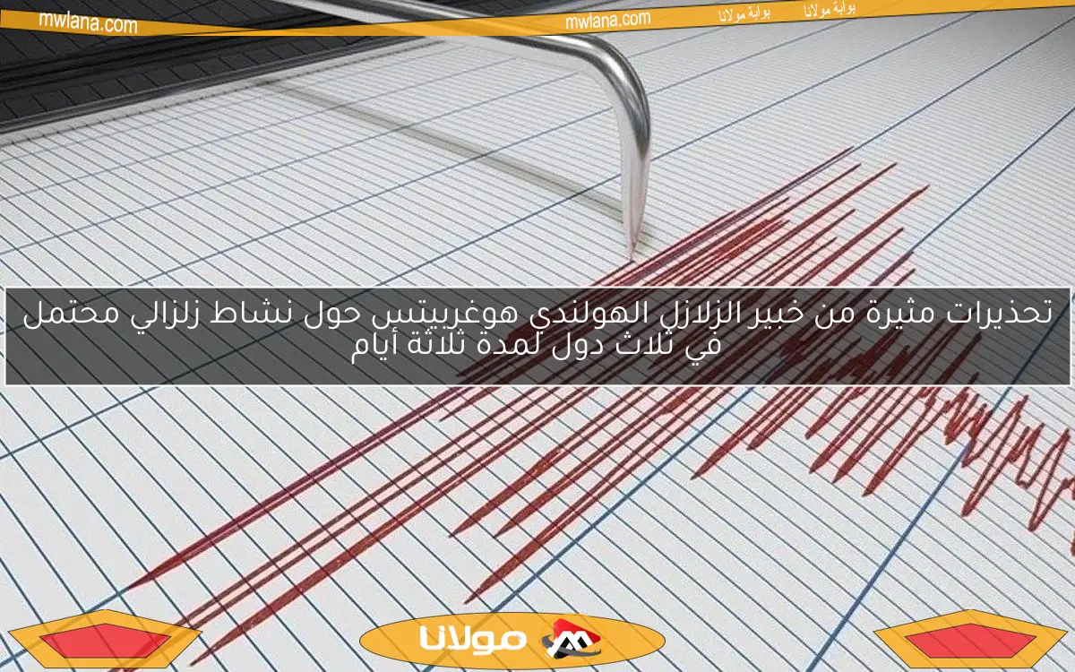 تحذيرات مثيرة من خبير الزلازل الهولندي هوغربيتس حول نشاط زلزالي محتمل في ثلاث دول لمدة ثلاثة أيام
