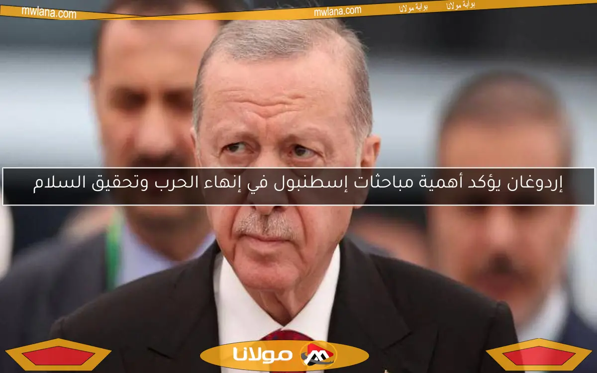 إردوغان يؤكد أهمية مباحثات إسطنبول في إنهاء الحرب وتحقيق السلام