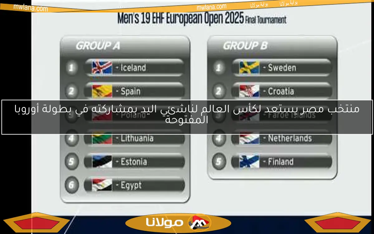 منتخب مصر يستعد لكأس العالم لناشئي اليد بمشاركته في بطولة أوروبا المفتوحة