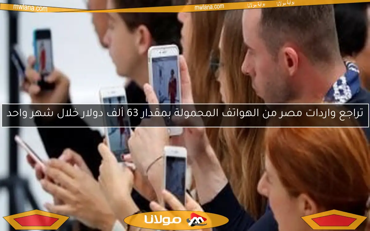 تراجع واردات مصر من الهواتف المحمولة بمقدار 63 ألف دولار خلال شهر واحد