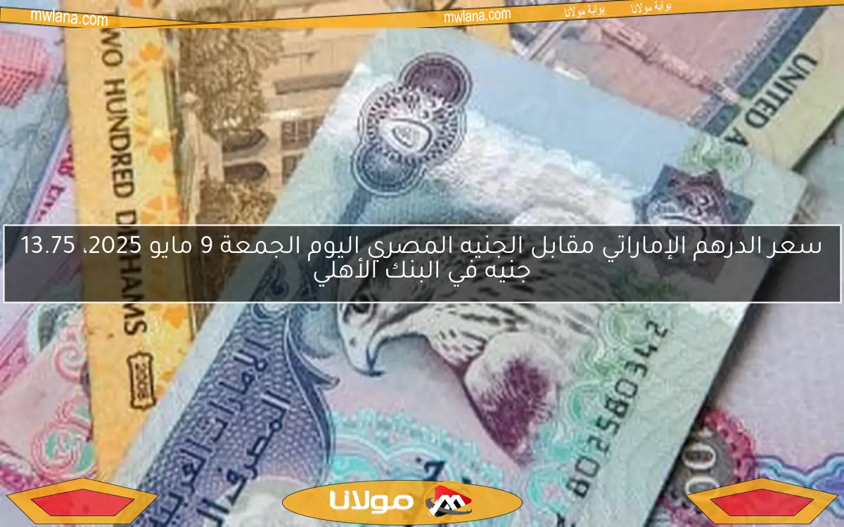 استقرار سعر الدرهم الإماراتي اليوم الجمعة 9 مايو 2025 مع تأثير العطلة الأسبوعية