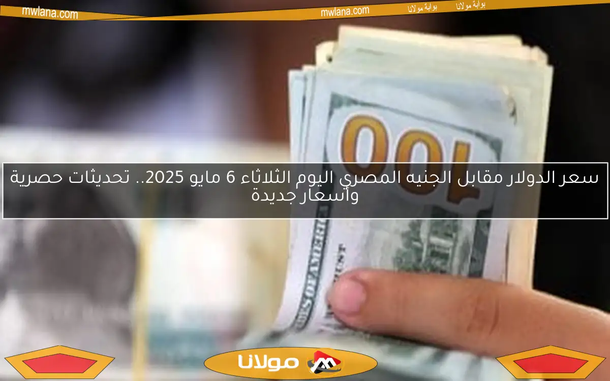 سعر الدولار مقابل الجنيه المصري اليوم الثلاثاء 6 مايو 2025.. تحديثات حصرية وأسعار جديدة