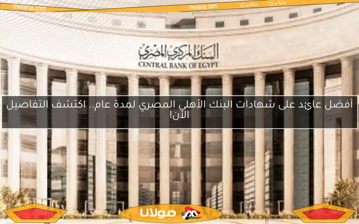 أفضل عائد على شهادات البنك الأهلي المصري لمدة عام.. اكتشف التفاصيل الآن!