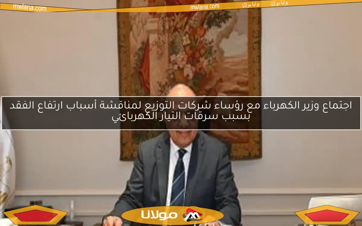 وزير الكهرباء يؤكد التنسيق مع الجهات المعنية لمواجهة ظاهرة سرقة التيار الكهربائي