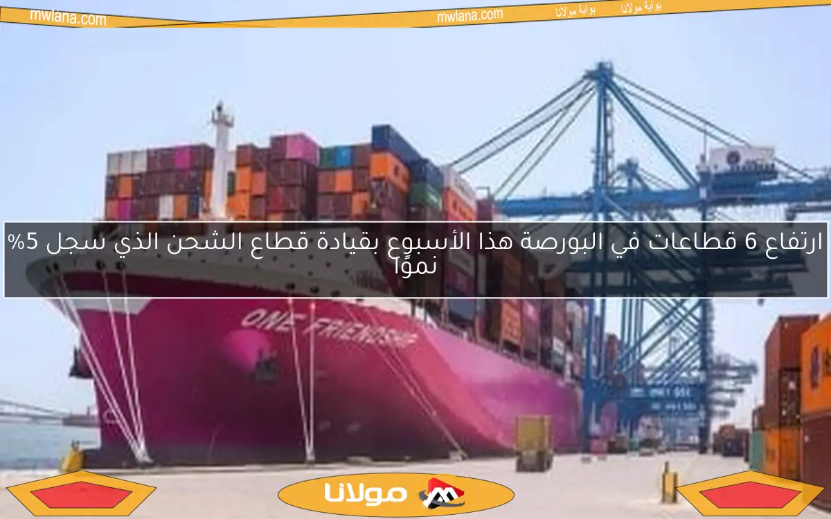ارتفاع 6 قطاعات في البورصة هذا الأسبوع بقيادة قطاع الشحن الذي سجل 5% نموًا