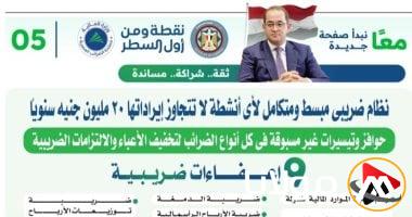 نظام ضريبي مبسط ومتكامل للأنشطة ذات الإيرادات السنوية حتى 20 مليون جنيه