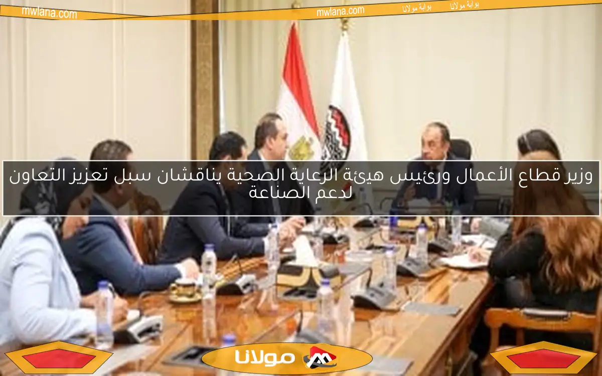 وزير قطاع الأعمال ورئيس هيئة الرعاية الصحية يناقشان سبل تعزيز التعاون لدعم الصناعة