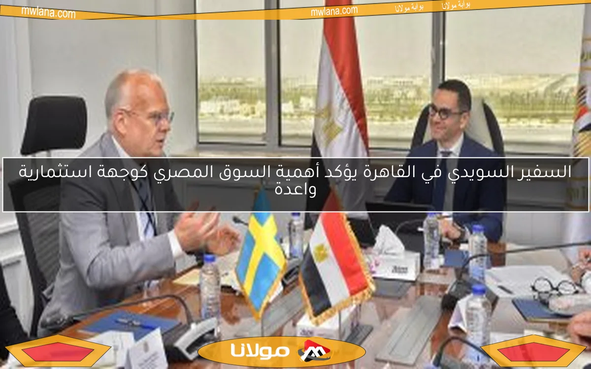 السفير السويدي في القاهرة يؤكد أهمية السوق المصري كوجهة استثمارية واعدة