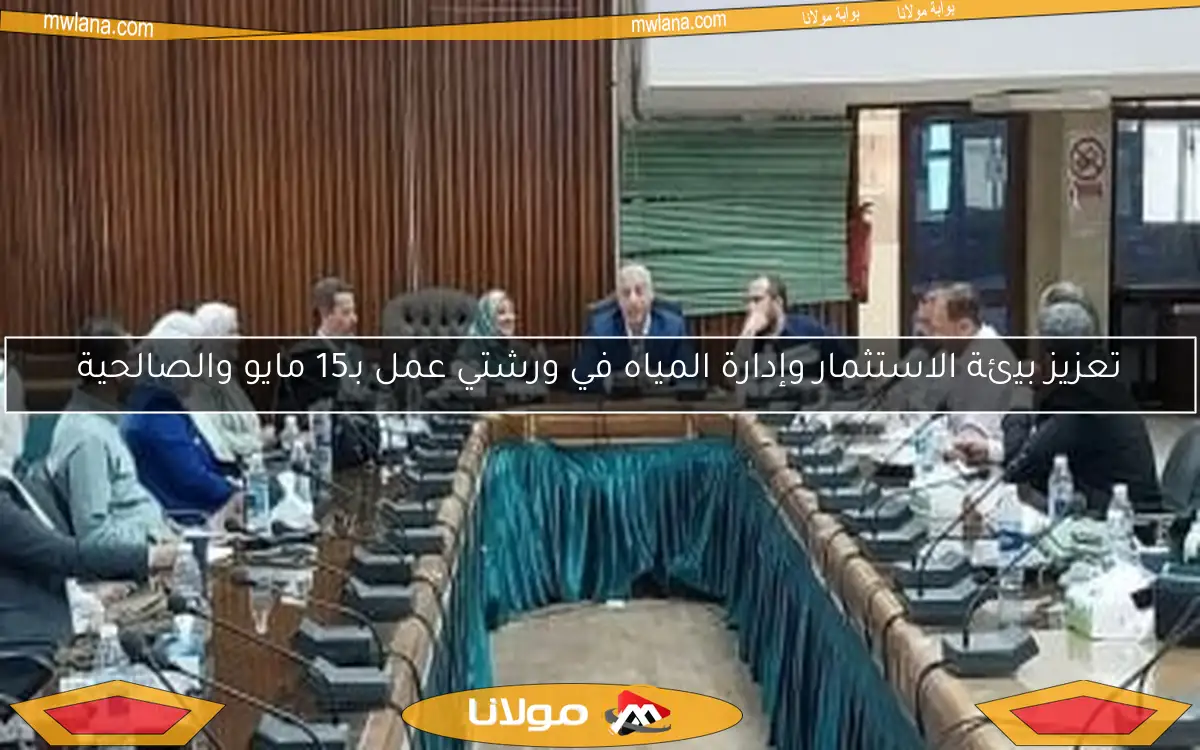 تعزيز بيئة الاستثمار وإدارة المياه في ورشتي عمل بـ15 مايو والصالحية