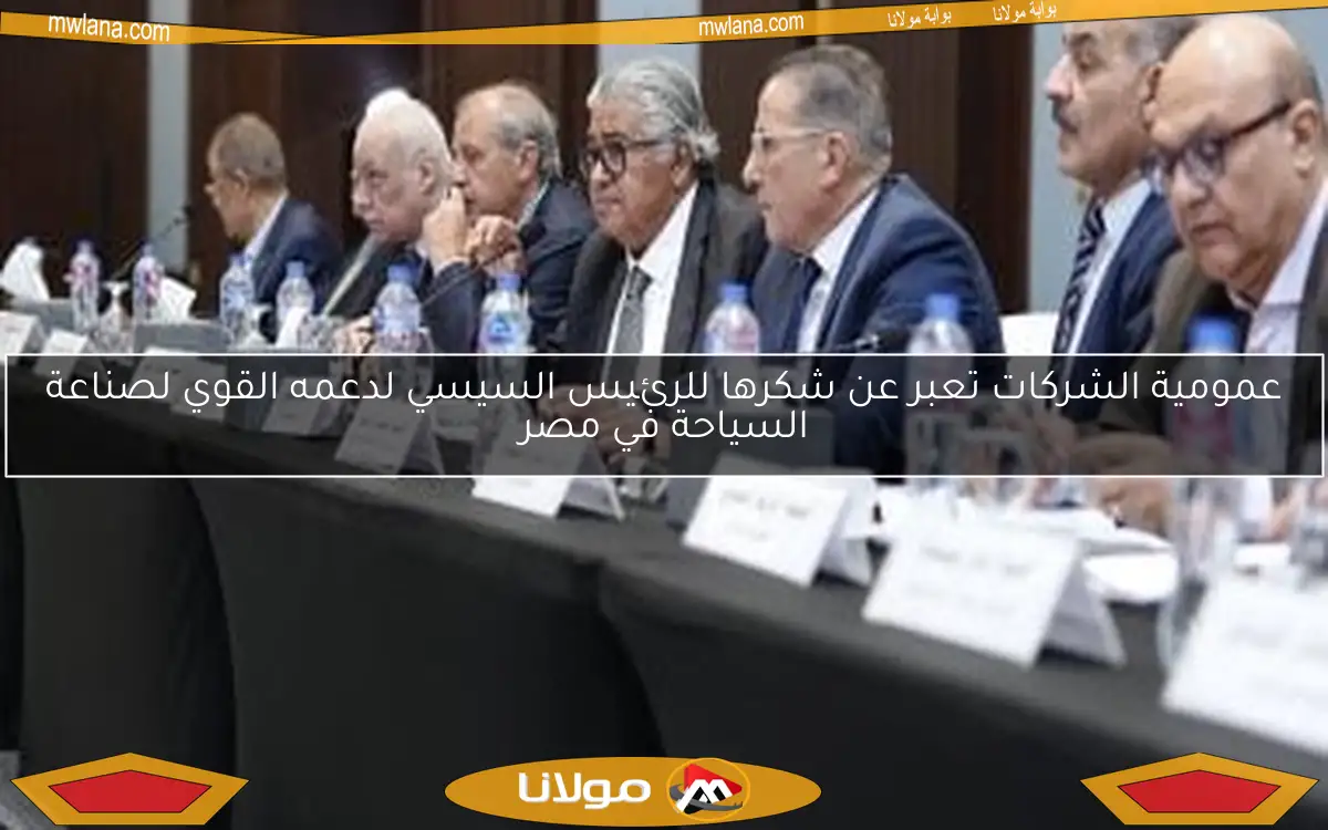 عمومية الشركات تعبر عن شكرها للرئيس السيسي لدعمه القوي لصناعة السياحة في مصر