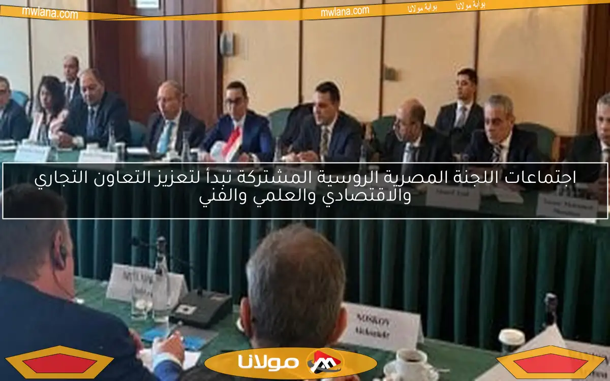 اجتماعات اللجنة المصرية الروسية المشتركة تبدأ لتعزيز التعاون التجاري والاقتصادي والعلمي والفني