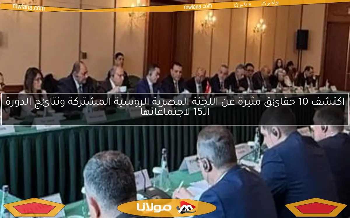 اكتشف 10 حقائق مثيرة عن اللجنة المصرية الروسية المشتركة ونتائج الدورة الـ15 لاجتماعاتها
