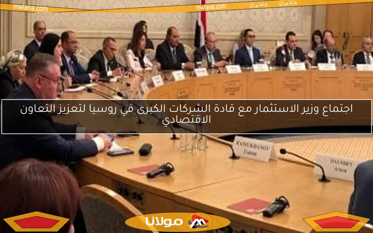 اجتماع وزير الاستثمار مع قادة الشركات الكبرى في روسيا لتعزيز التعاون الاقتصادي