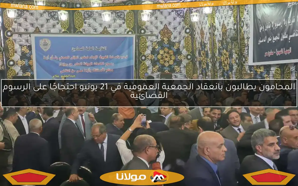 المحامون يطالبون بانعقاد الجمعية العمومية في 21 يونيو احتجاجًا على الرسوم القضائية