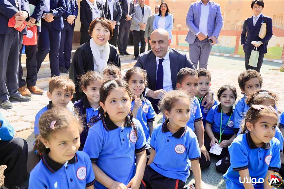 وزير التعليم المصري ونظيره الياباني يزوران المدرسة المصرية اليابانية في حدائق أكتوبر