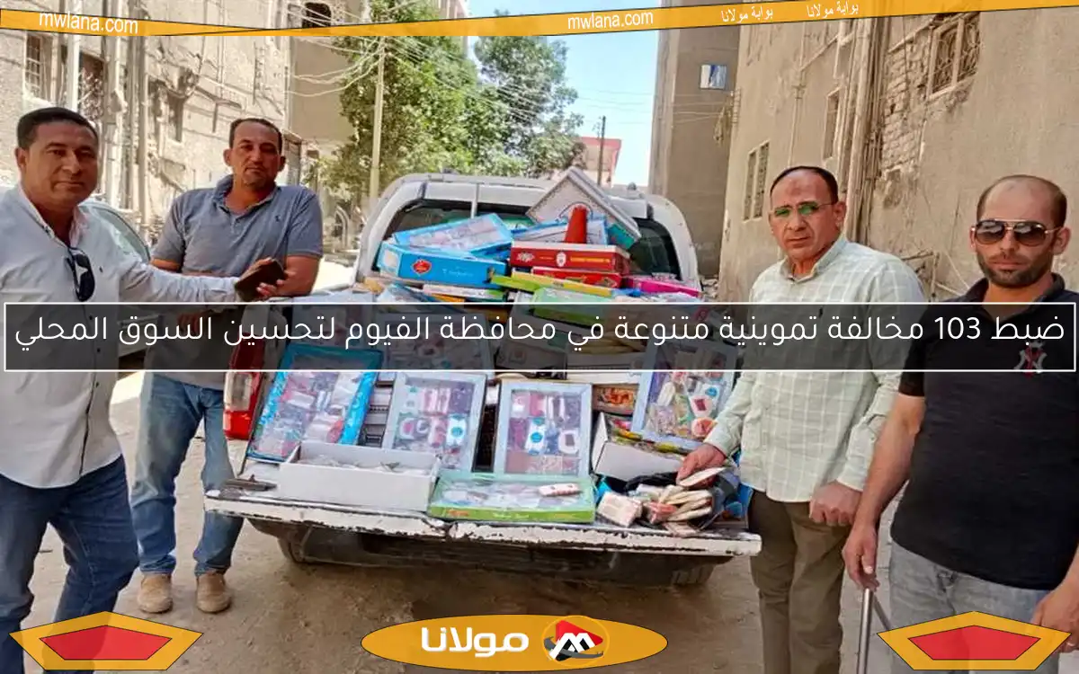 ضبط 103 مخالفة تموينية متنوعة في محافظة الفيوم لتحسين السوق المحلي