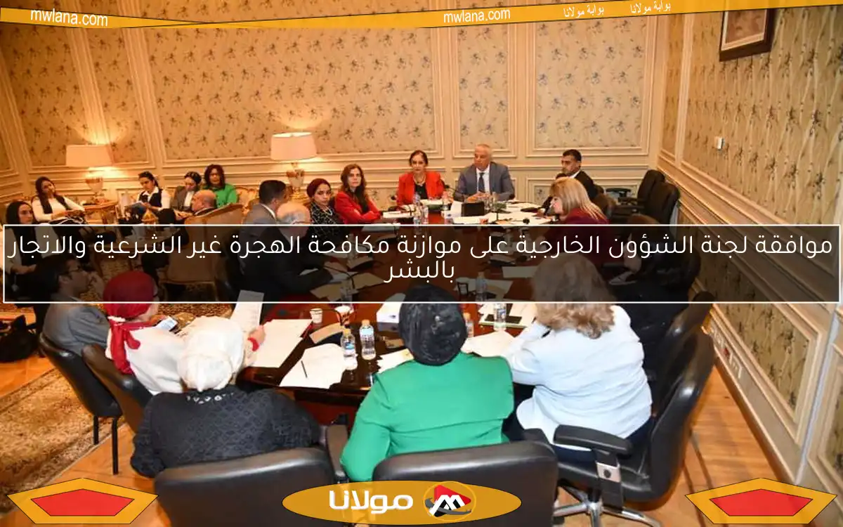 موافقة لجنة الشؤون الخارجية على موازنة مكافحة الهجرة غير الشرعية والاتجار بالبشر