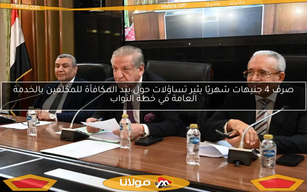 صرف 4 جنيهات شهريًا يثير تساؤلات حول بند المكافأة للمكلفين بالخدمة العامة في خطة النواب