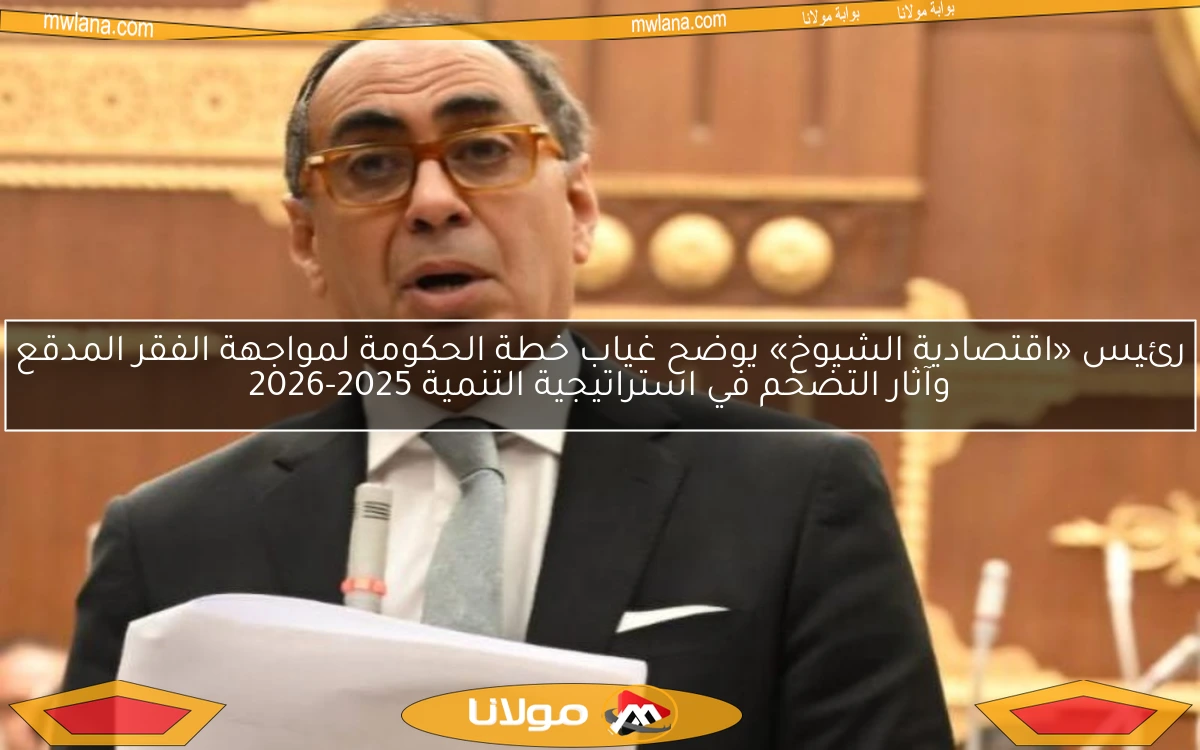 رئيس «اقتصادية الشيوخ» يوضح غياب خطة الحكومة لمواجهة الفقر المدقع وآثار التضخم في استراتيجية التنمية 2025-2026
