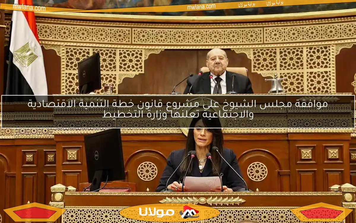 موافقة مجلس الشيوخ على مشروع قانون خطة التنمية الاقتصادية والاجتماعية تعلنها وزارة التخطيط