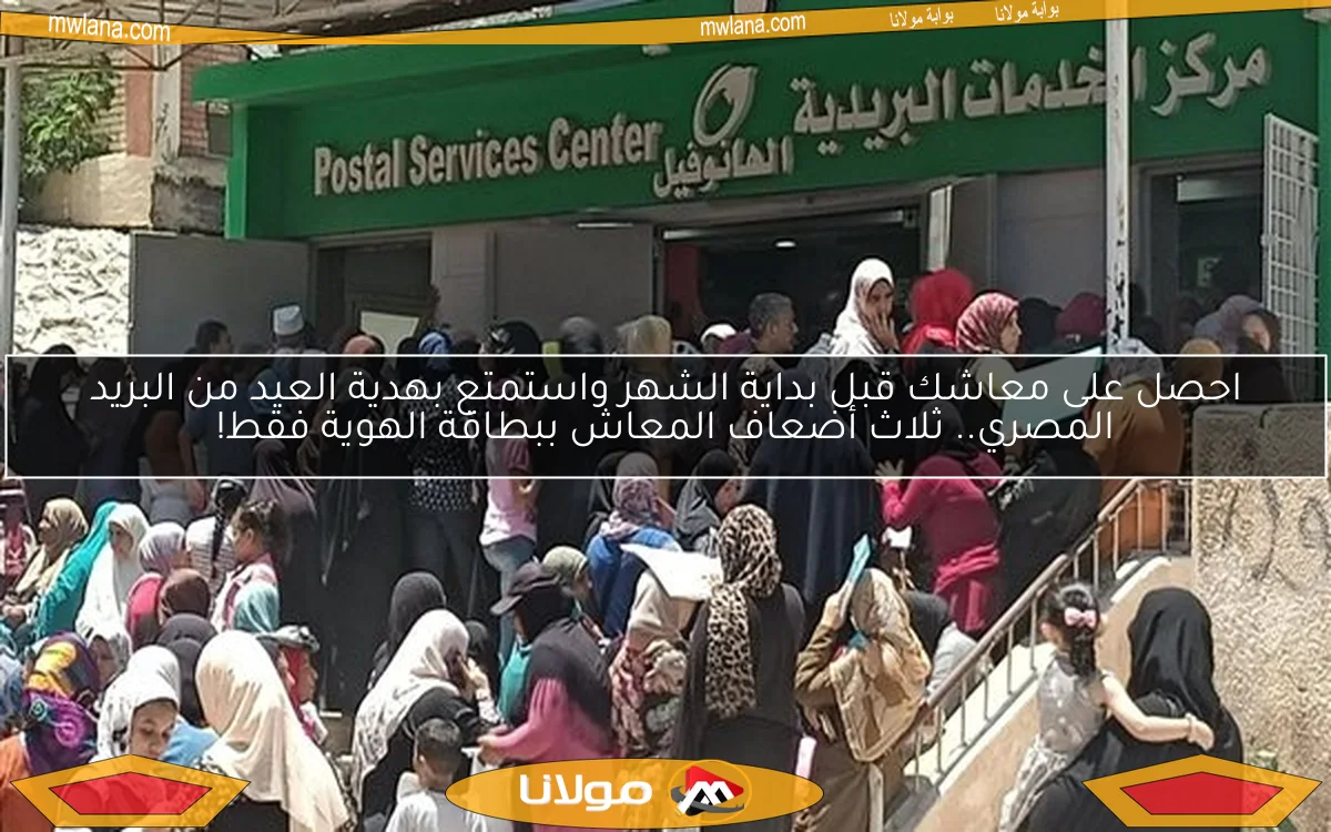 احصل على معاشك قبل بداية الشهر واستمتع بهدية العيد من البريد المصري.. ثلاث أضعاف المعاش ببطاقة الهوية فقط!