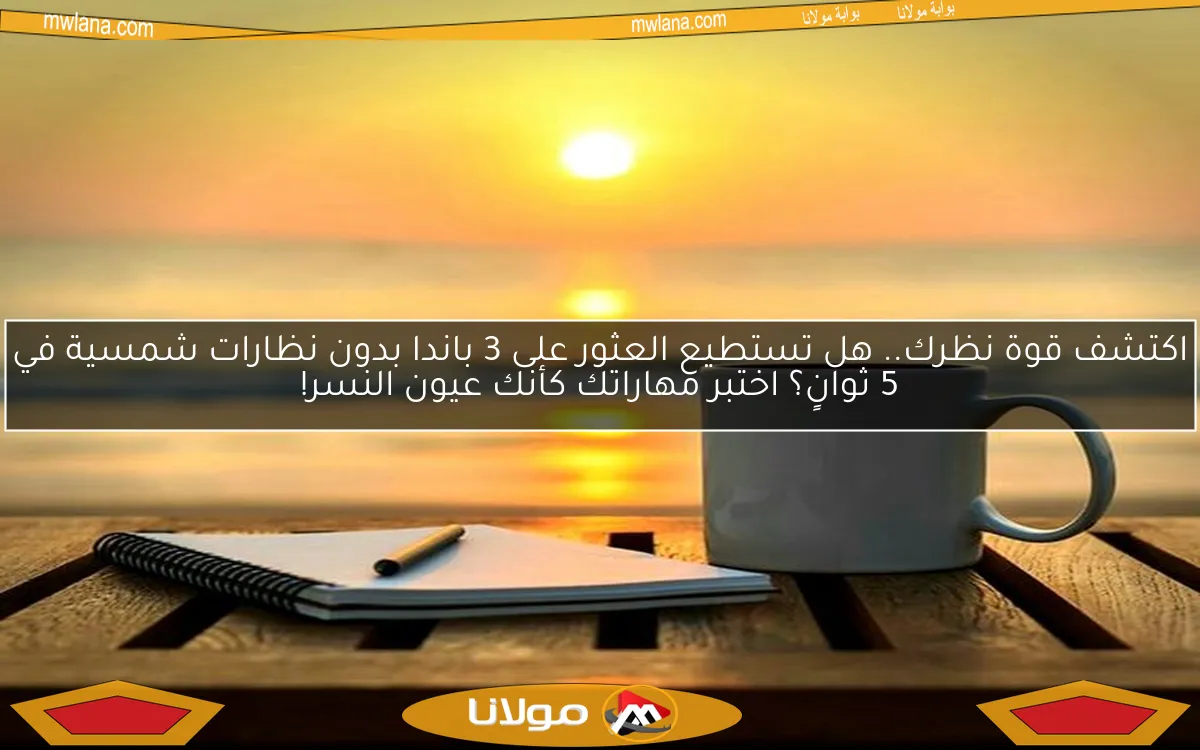 اكتشف قوة نظرك.. هل تستطيع العثور على 3 باندا بدون نظارات شمسية في 5 ثوانٍ؟ اختبر مهاراتك كأنك عيون النسر!