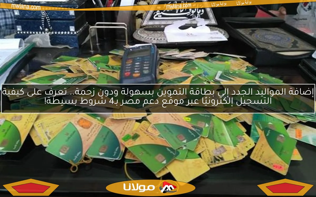 إضافة المواليد الجدد إلى بطاقة التموين بسهولة ودون زحمة.. تعرف على كيفية التسجيل إلكترونيًا عبر موقع دعم مصر بـ4 شروط بسيطة!