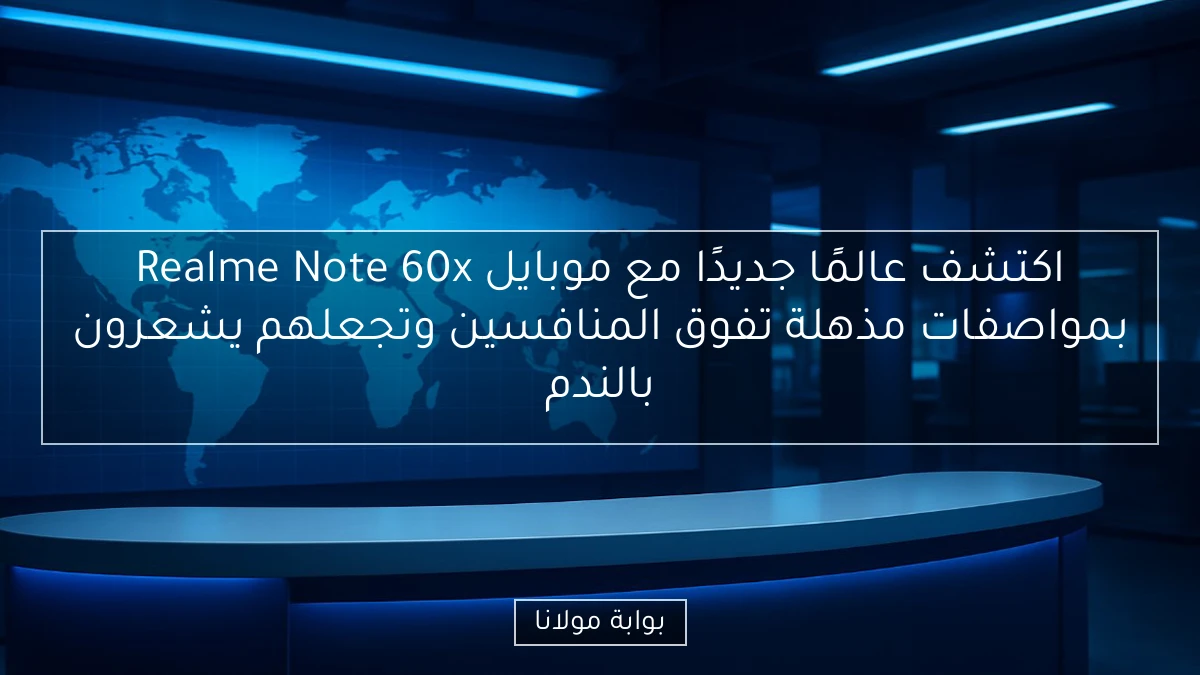 اكتشف عالمًا جديدًا مع موبايل Realme Note 60x بمواصفات مذهلة تفوق المنافسين وتجعلهم يشعرون بالندم
