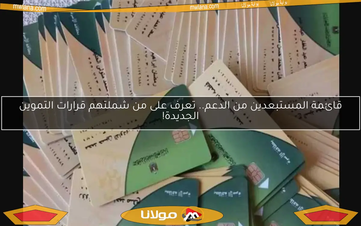 قائمة المستبعدين من الدعم.. تعرف على من شملتهم قرارات التموين الجديدة!