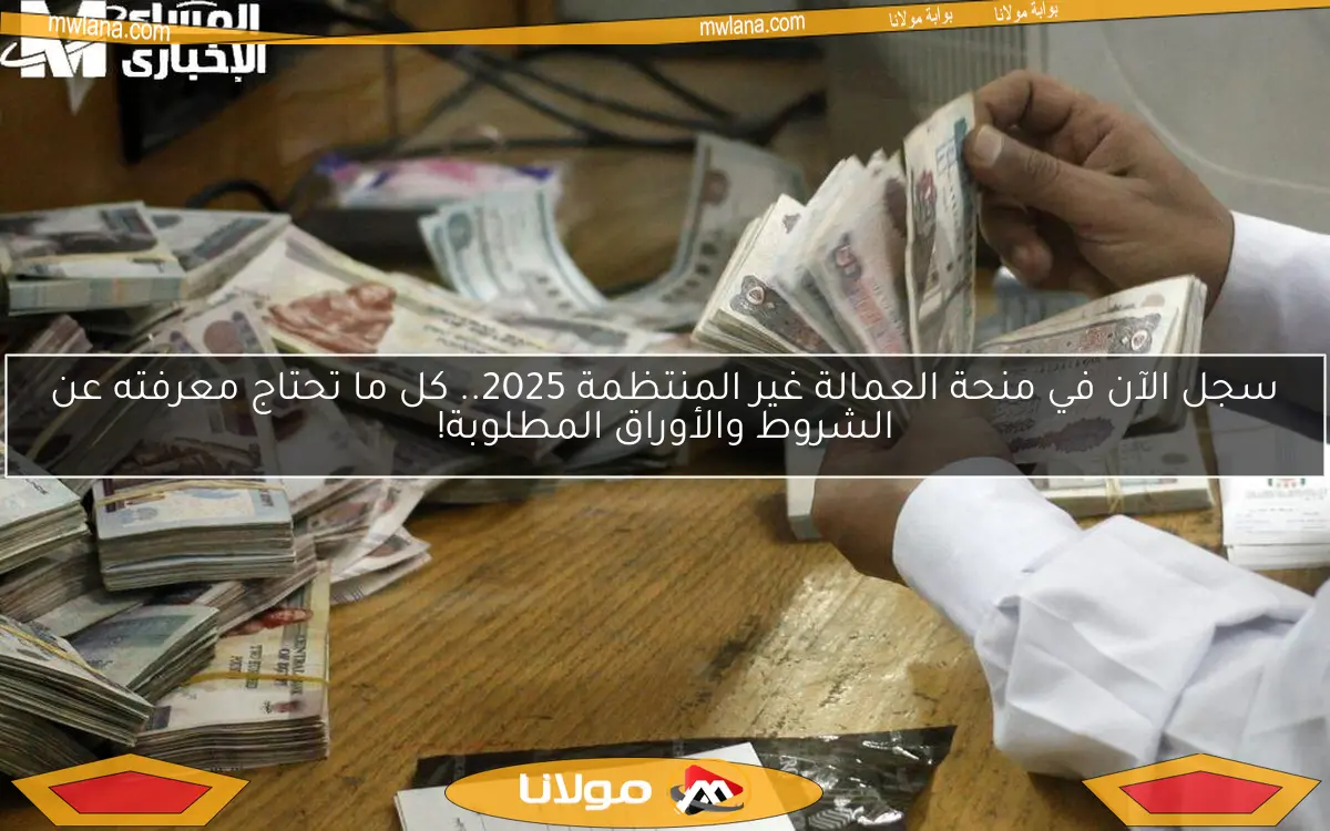 سجل الآن في منحة العمالة غير المنتظمة 2025.. كل ما تحتاج معرفته عن الشروط والأوراق المطلوبة!