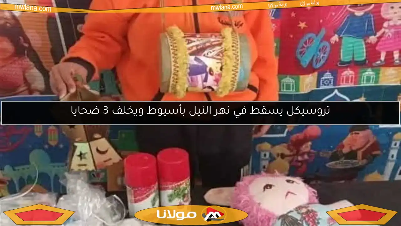 تروسيكل يسقط في نهر النيل بأسيوط ويخلف 3 ضحايا