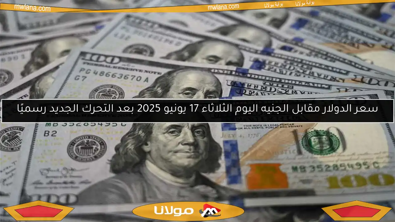 سعر الدولار مقابل الجنيه اليوم الثلاثاء 17 يونيو 2025 بعد التحرك الجديد رسميًا