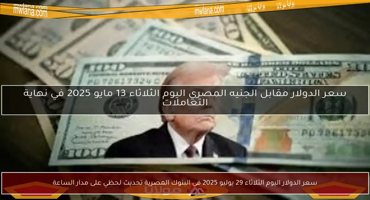سعر الدولار اليوم الثلاثاء 29 يوليو 2025 في البنوك المصرية تحديث لحظي على مدار الساعة