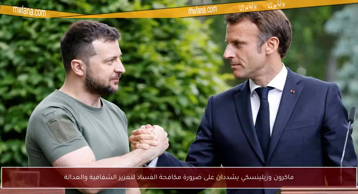 ماكرون وزيلينسكي يشددان على ضرورة مكافحة الفساد لتعزيز الشفافية والعدالة