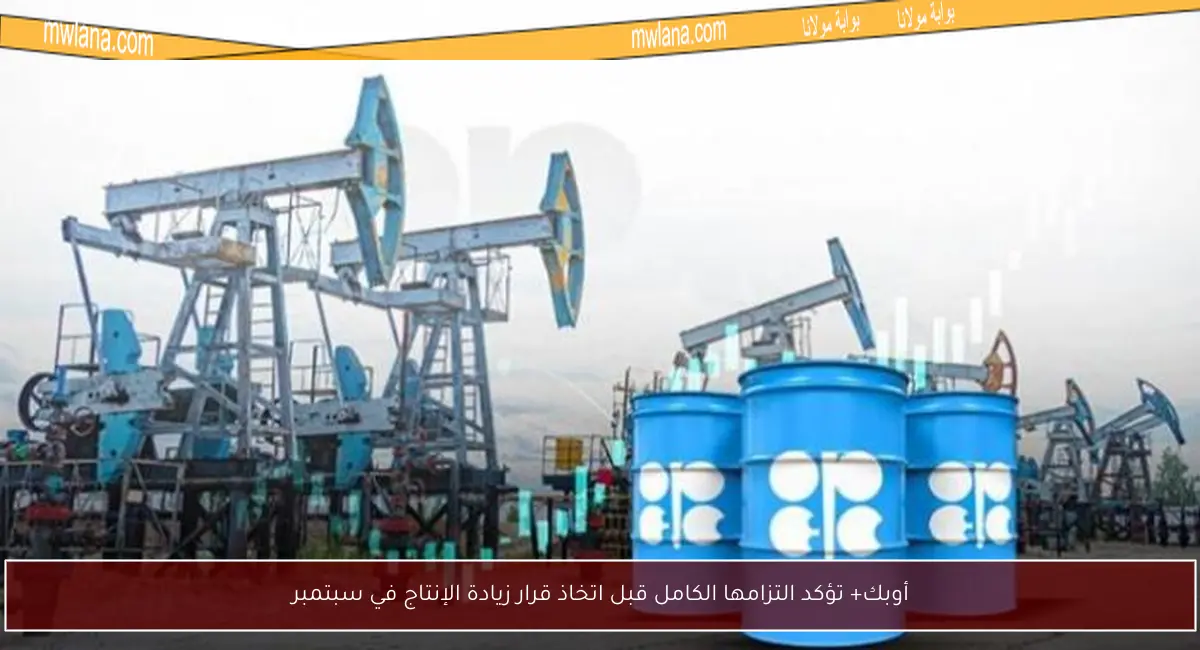 أوبك+ تؤكد التزامها الكامل قبل اتخاذ قرار زيادة الإنتاج في سبتمبر