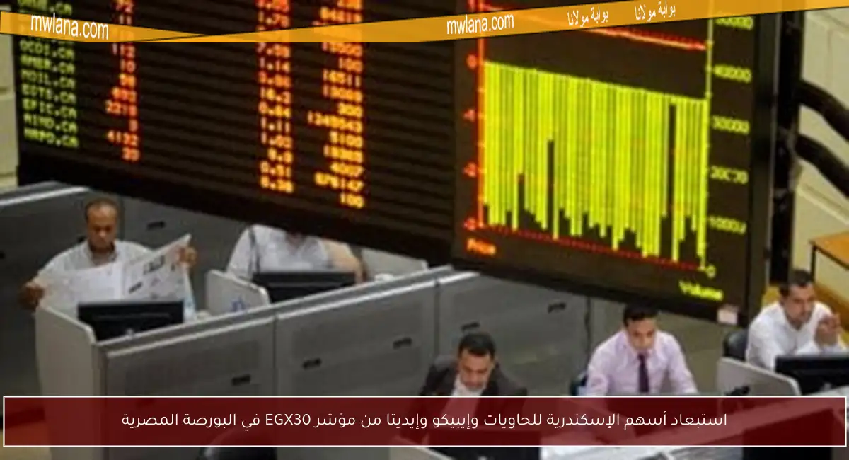 استبعاد أسهم الإسكندرية للحاويات وإيبيكو وإيديتا من مؤشر EGX30 في البورصة المصرية
