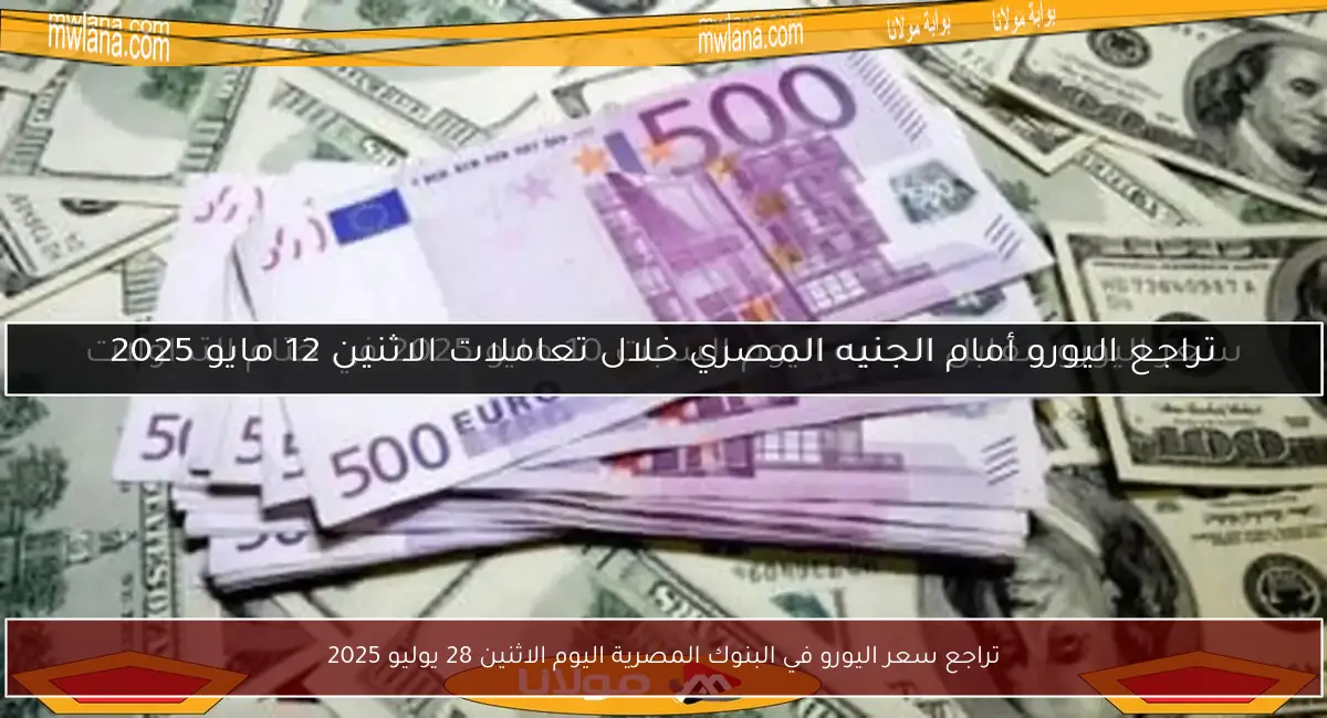 تراجع سعر اليورو في البنوك المصرية اليوم الاثنين 28 يوليو 2025