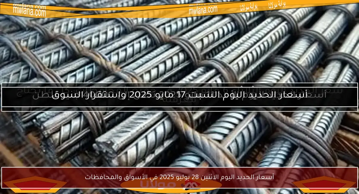 أسعار الحديد اليوم الاثنين 28 يوليو 2025 في الأسواق والمحافظات