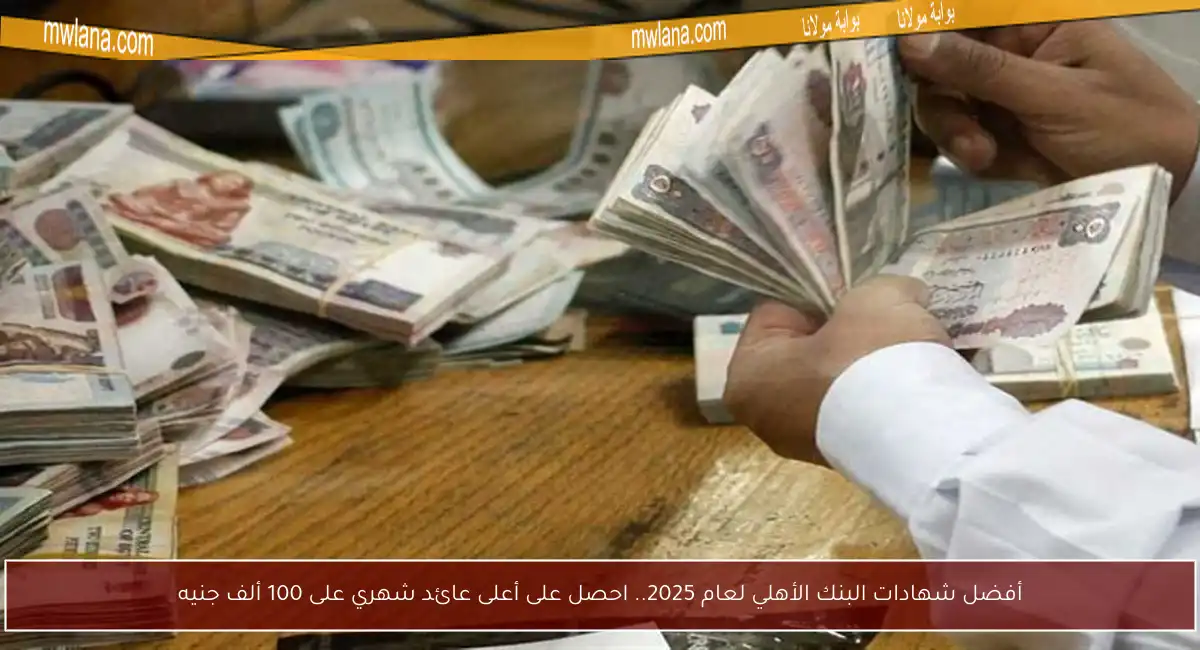 أفضل شهادات البنك الأهلي لعام 2025.. احصل على أعلى عائد شهري على 100 ألف جنيه