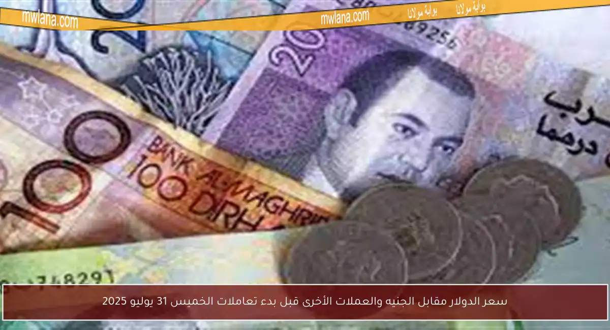 سعر الدولار مقابل الجنيه والعملات الأخرى قبل بدء تعاملات الخميس 31 يوليو 2025