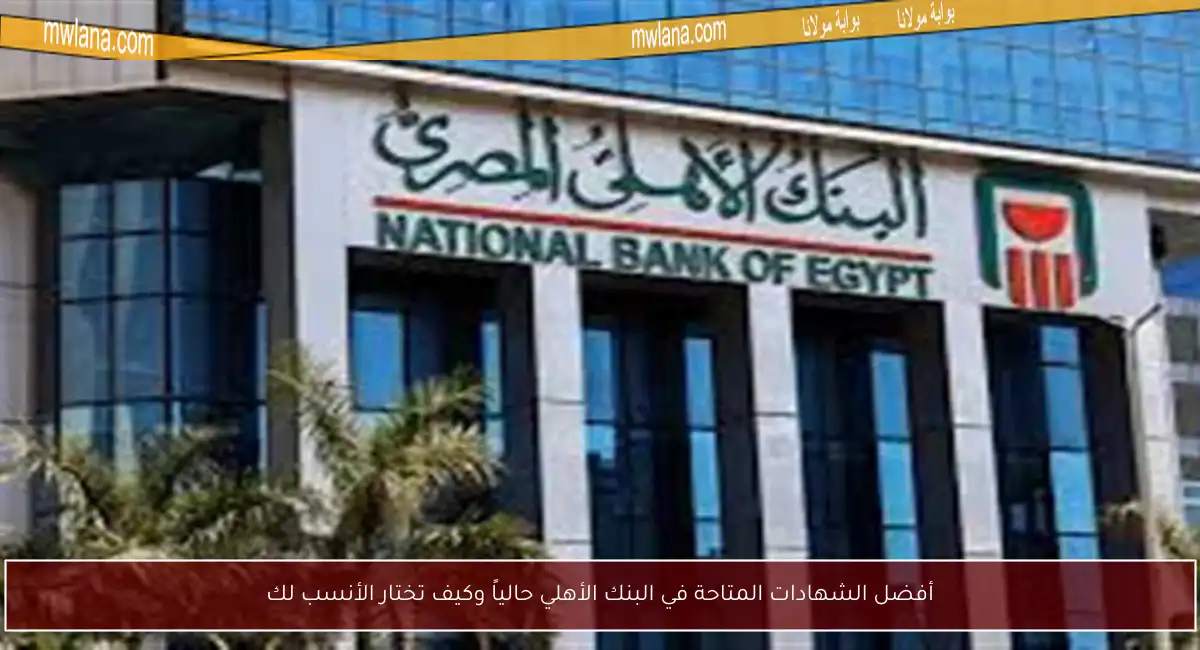 أفضل الشهادات المتاحة في البنك الأهلي حالياً وكيف تختار الأنسب لك
